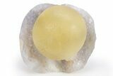Botryoidal Yellow Fluorite on Quartz - India #305998-1
